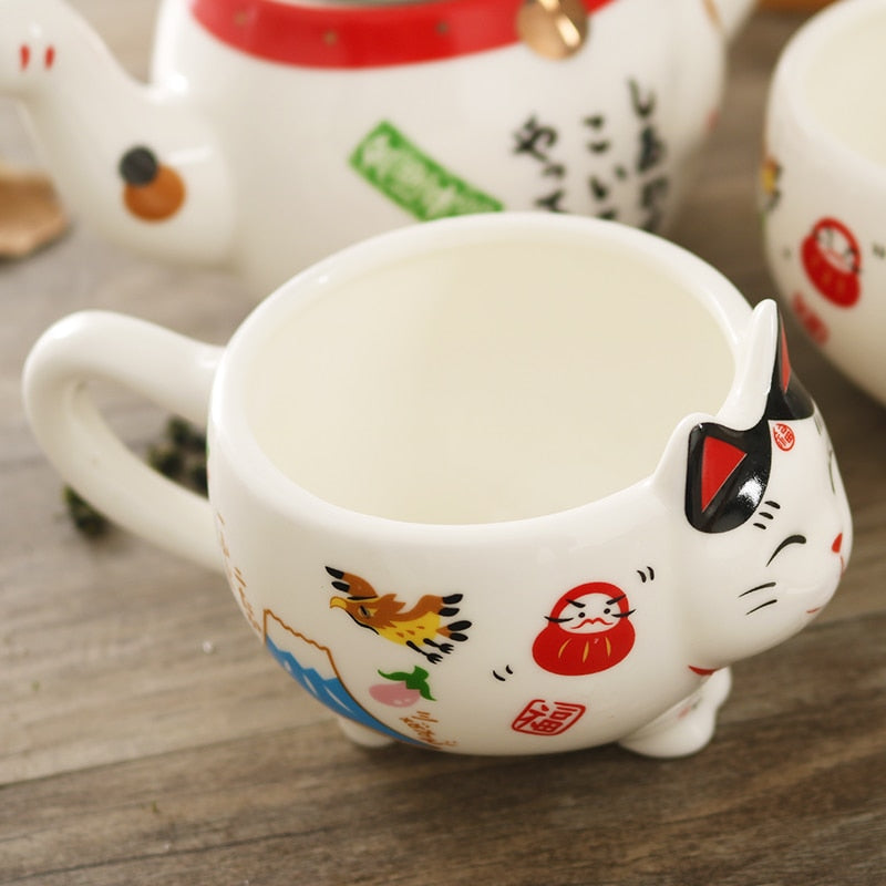 Lucky Cat Tea Set Aino