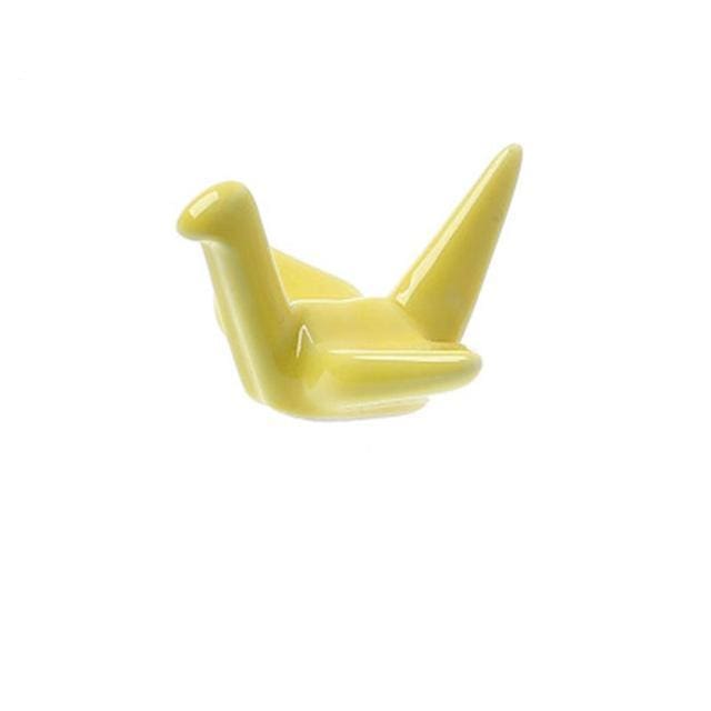 4 Chopstick Holders Origami Yellow - Chopstick Holders