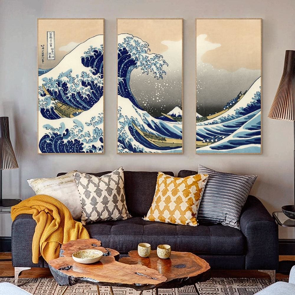 Japanese Print The Wave - Canvas Picture