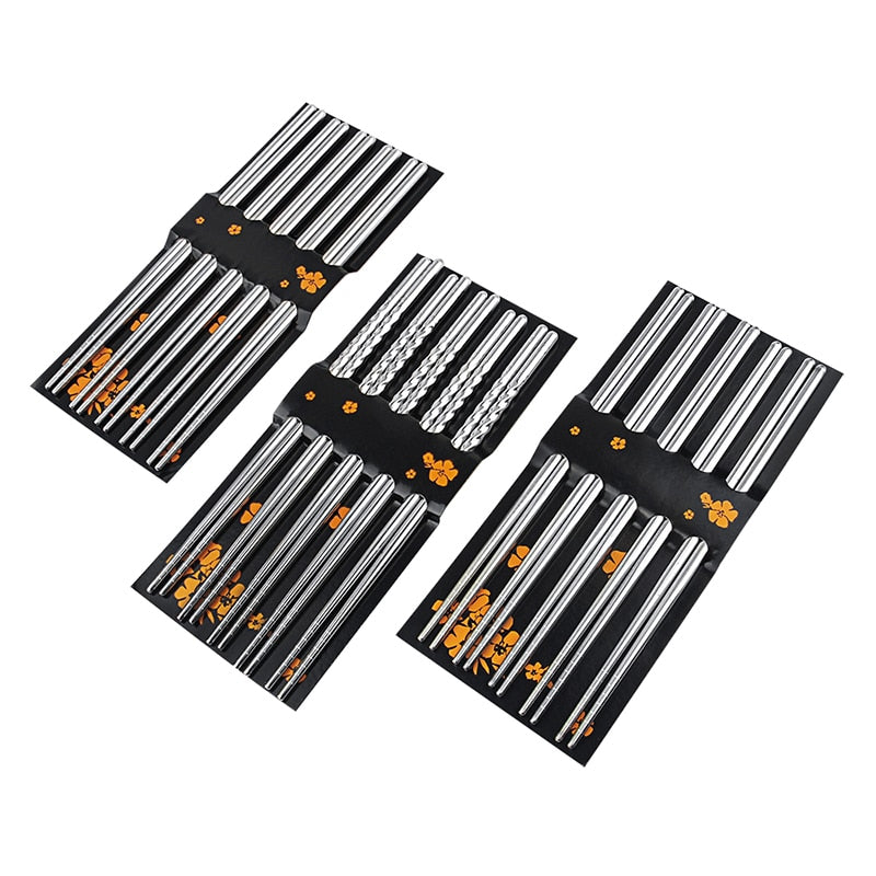 5 Pares de Palillos Metálicos Stellata (3 Modelos)