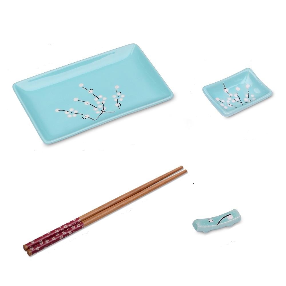 Sushi Plates, Dipping Dish and Chopsticks Set Kiki III