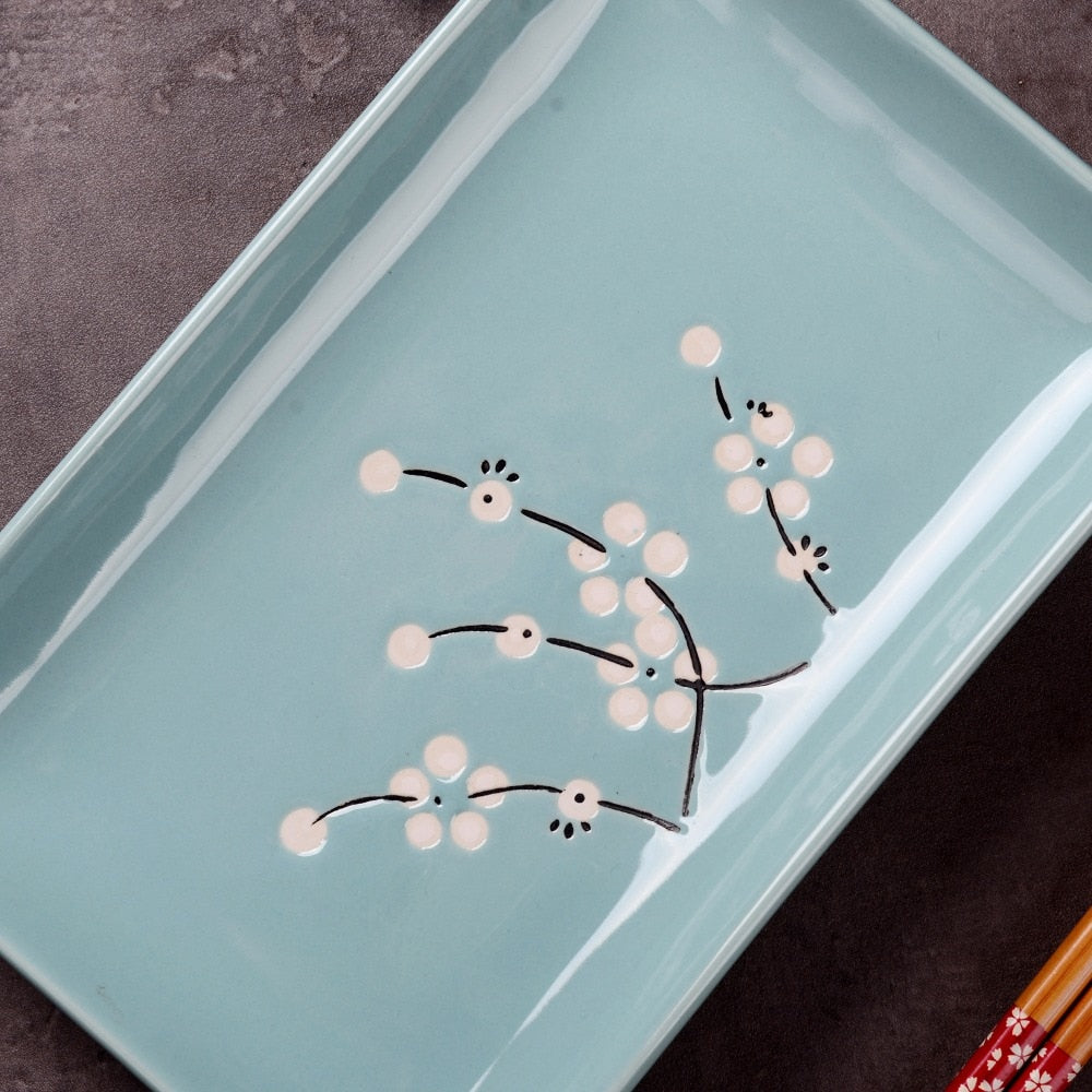 Sushi Plates, Dipping Dish and Chopsticks Set Kiki III