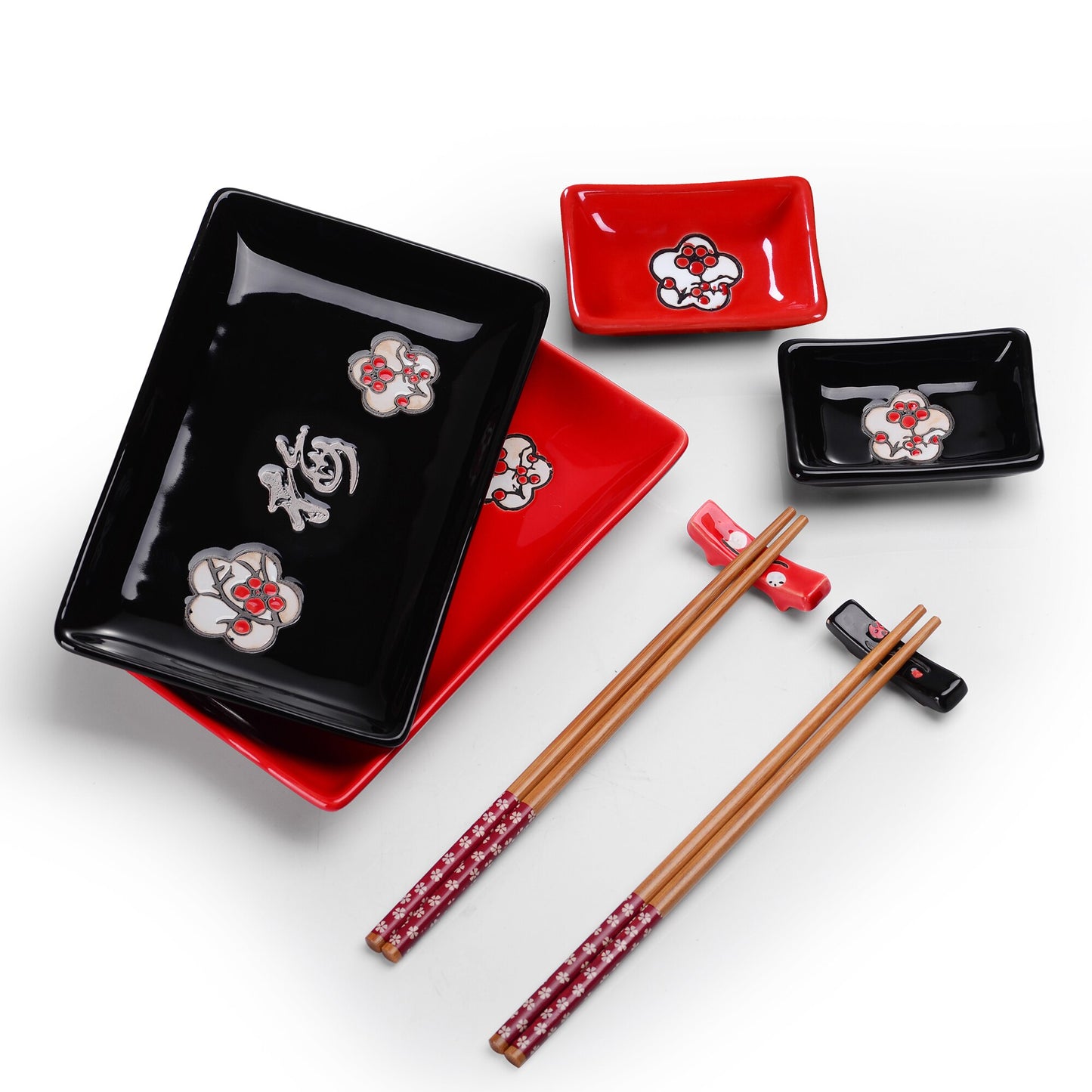 Juego de Platos y Palillos para Sushi Kiki II