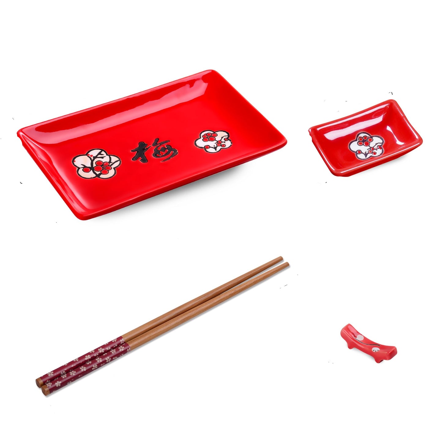 Juego de Platos y Palillos para Sushi Kiki II