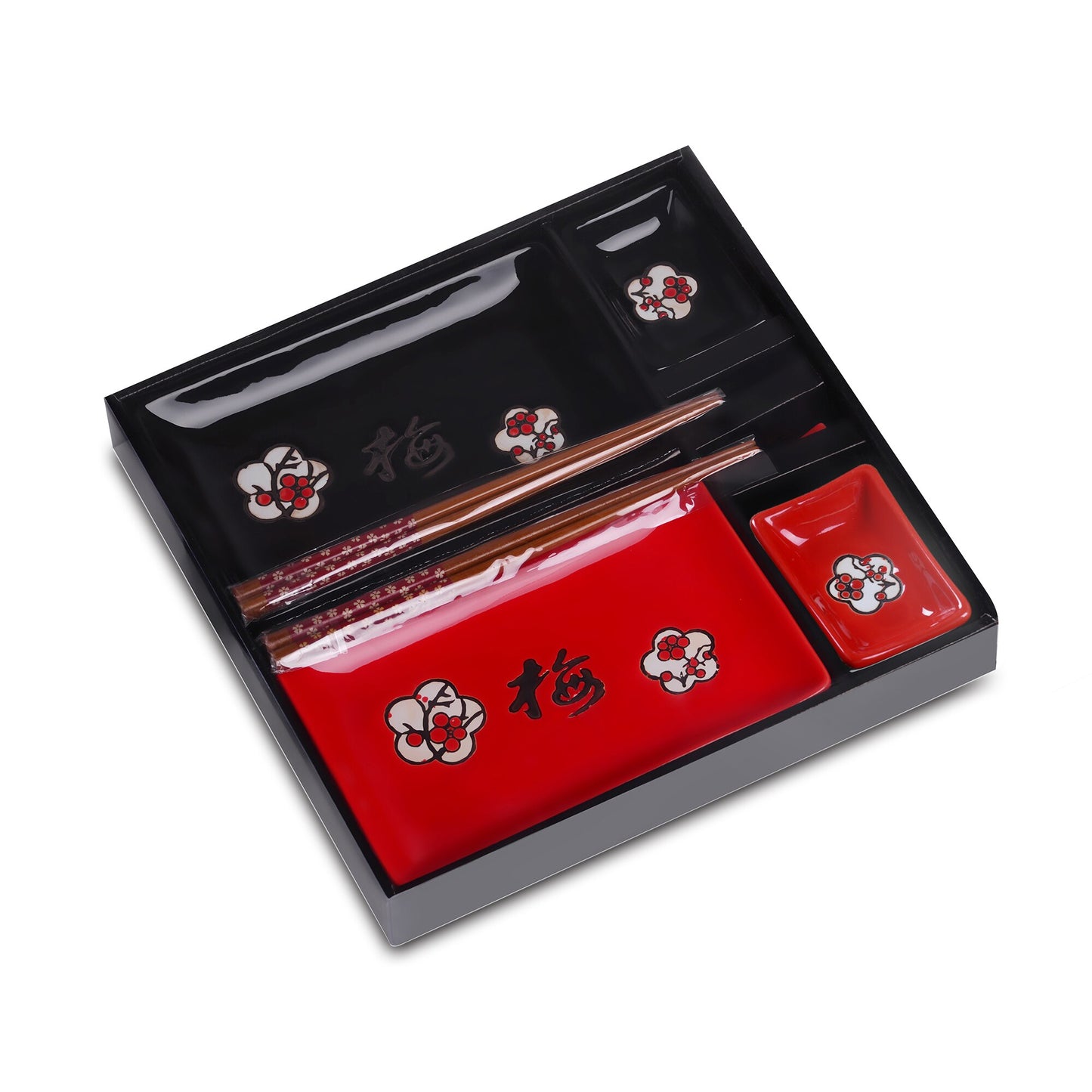 Juego de Platos y Palillos para Sushi Kiki II