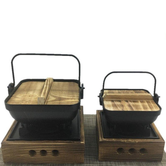 Sukiyaki Pot and Stove Set Biei (4 Sizes)