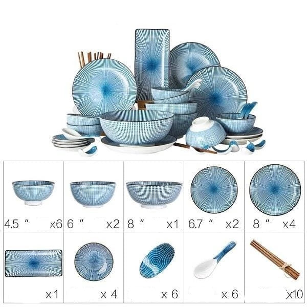 Tableware for six people Aki - a
