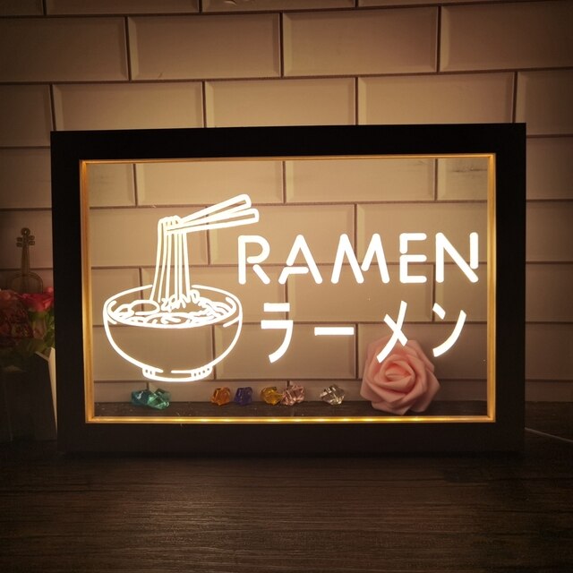 Lámpara de neón de Fideos Ramen