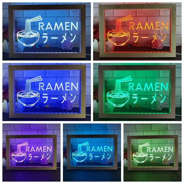 Lámpara de neón de Fideos Ramen