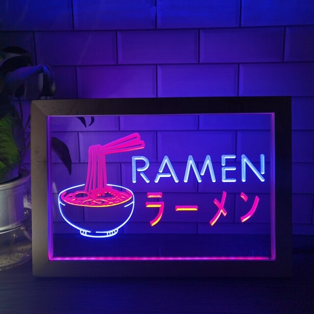 Lámpara de neón de Fideos Ramen