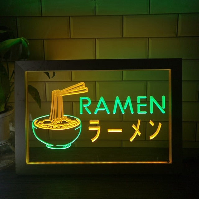 Lámpara de neón de Fideos Ramen