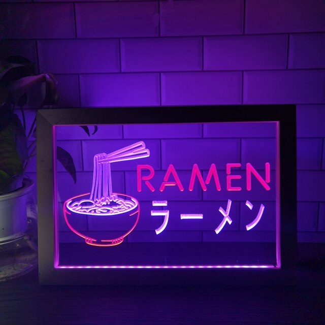 Lámpara de neón de Fideos Ramen