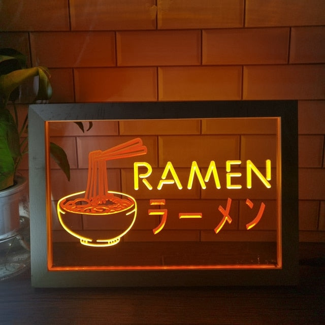 Lámpara de neón de Fideos Ramen