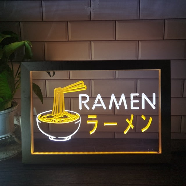 Lámpara de neón de Fideos Ramen