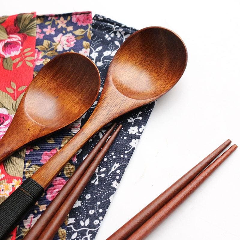 Wooden Chopsticks and Spoon Kita - Chopsticks