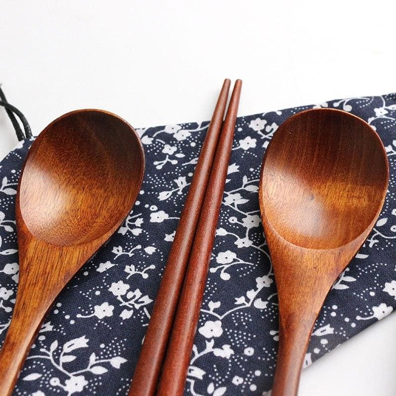 Wooden Chopsticks and Spoon Kita - Chopsticks