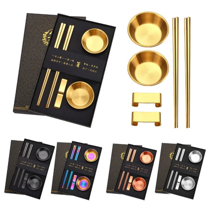 Set Regalo de Palillos de Acero Inoxidable Akashi (9 Modelos)