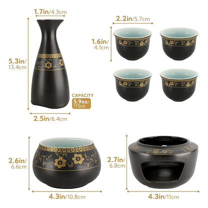Set de Sake con Calentador Gero (10 Colores)
