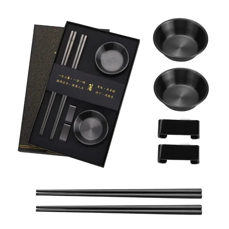 Set Regalo de Palillos de Acero Inoxidable Akashi (9 Modelos)