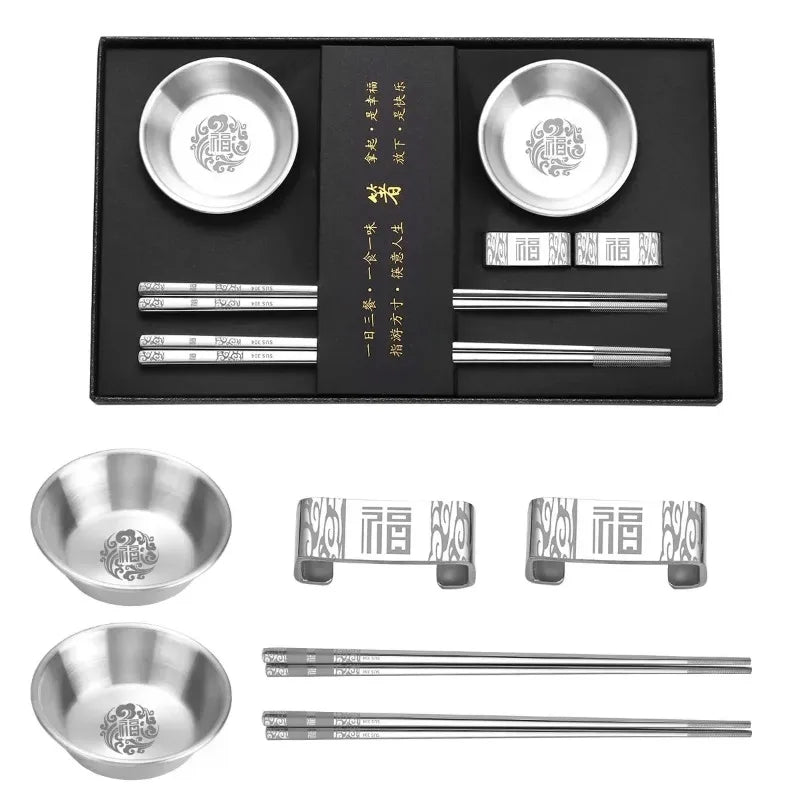 Set Regalo de Palillos de Acero Inoxidable Akashi (9 Modelos)