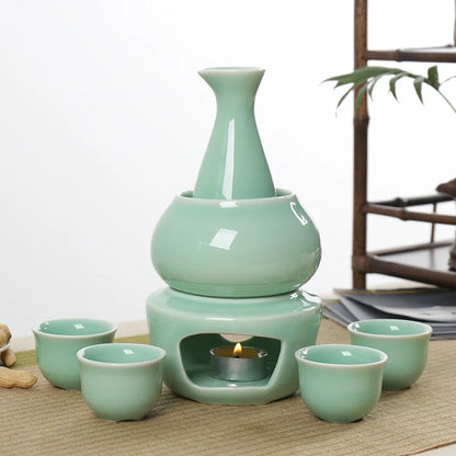 Set de Sake con Calentador Gero (10 Colores)