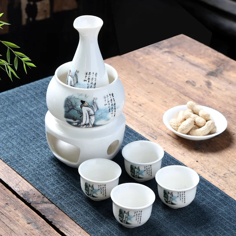Set de Sake con Calentador Gero (10 Colores)