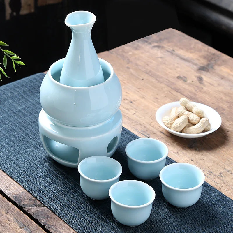 Set de Sake con Calentador Gero (10 Colores)