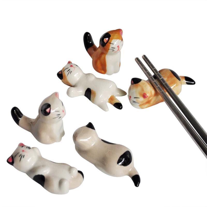 3 Chopstick Holders Cats - Chopstick Holders