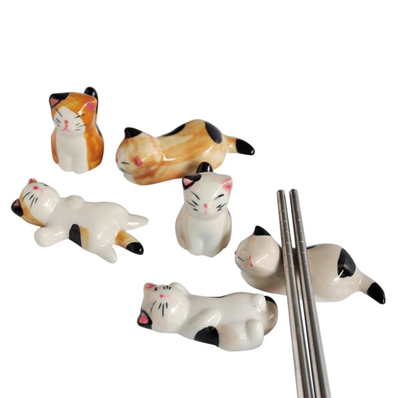 3 Chopstick Holders Cats - Chopstick Holders