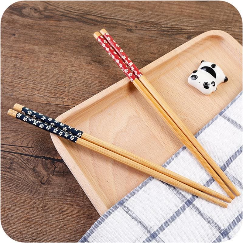Youmi - Palillos japoneses de madera natural, juego reutilizable de  palillos estilo clásico, 5 pares, set de regalo, Madera natural