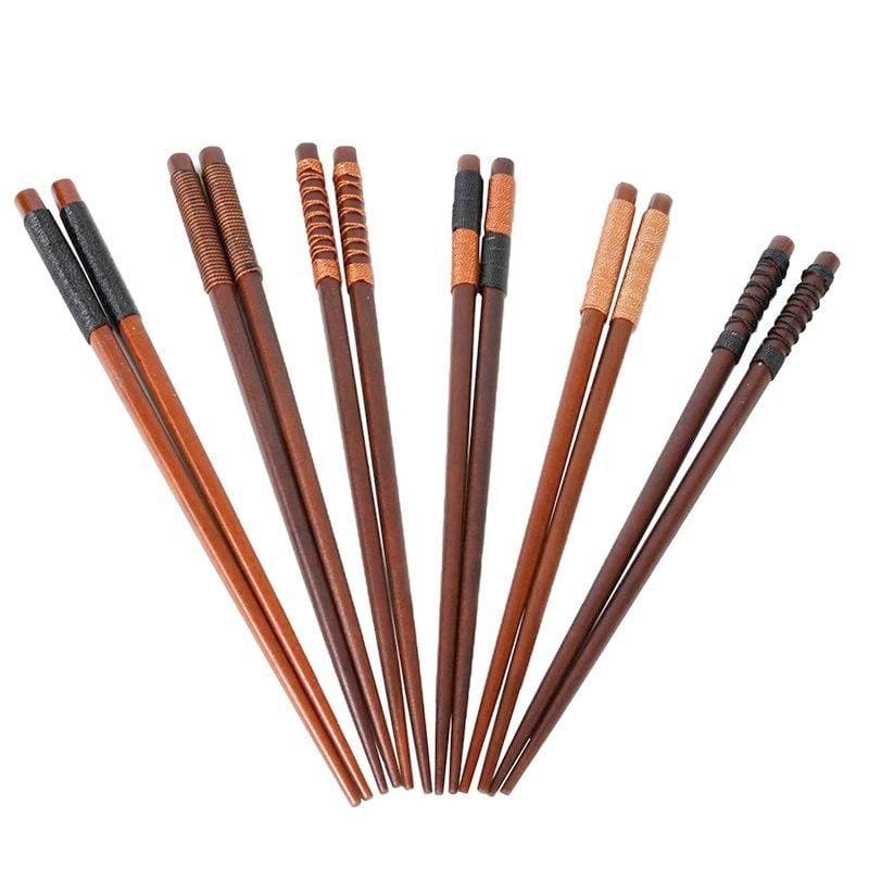 6 Chestnut Wood Chopsticks Mito - Chopsticks