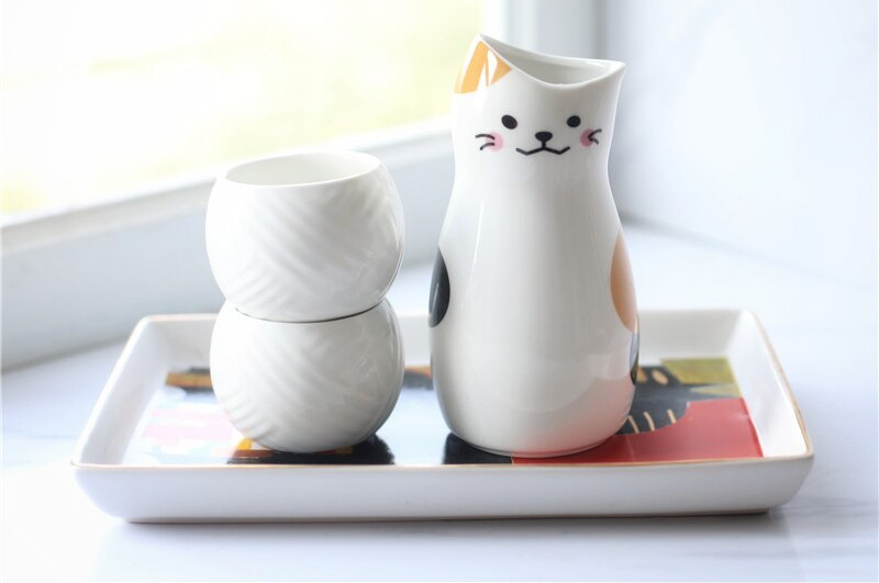 Lucky Cat Sake Set Nomi