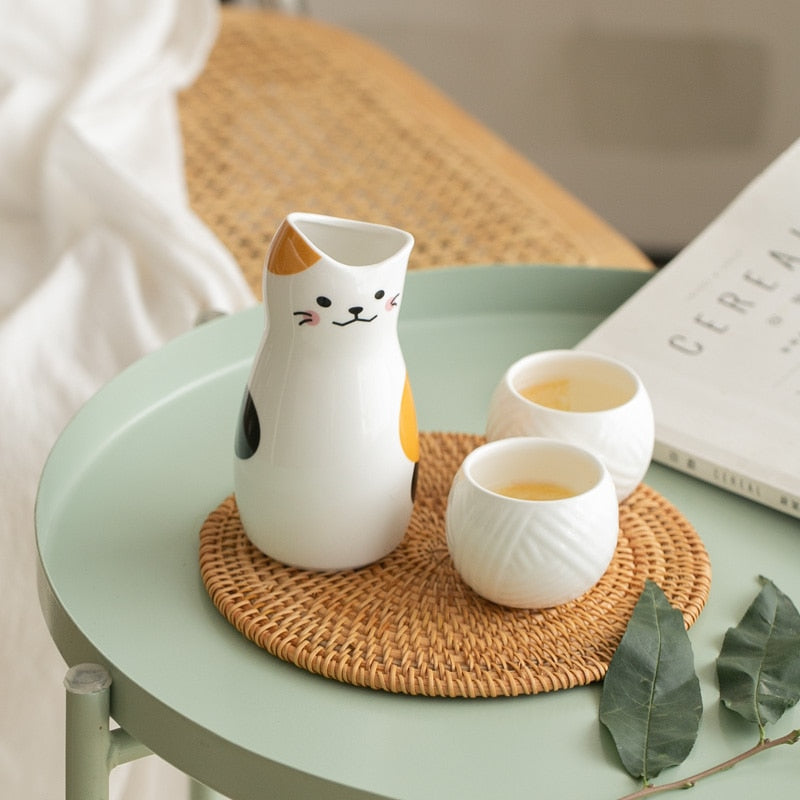 Lucky Cat Sake Set Nomi