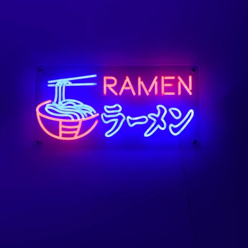 Fideos Ramen Luz de Neón