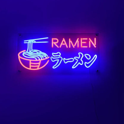 Fideos Ramen Luz de Neón