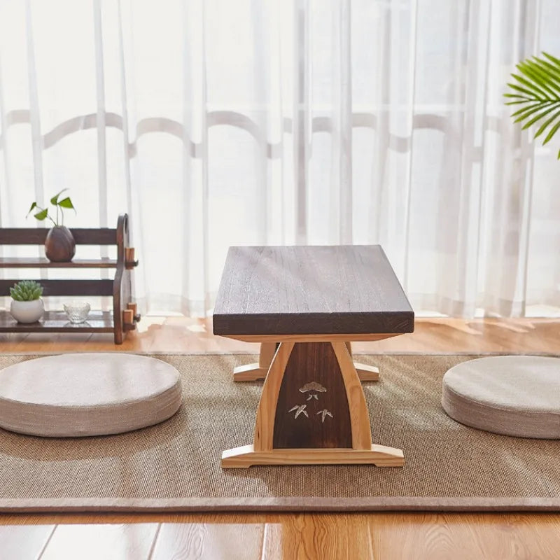 Japanese Coffee Tatami Tea Table Modern Mini Zen Simple Household Desk Suitable for Living Room, Rest Room and Office Tea Table
