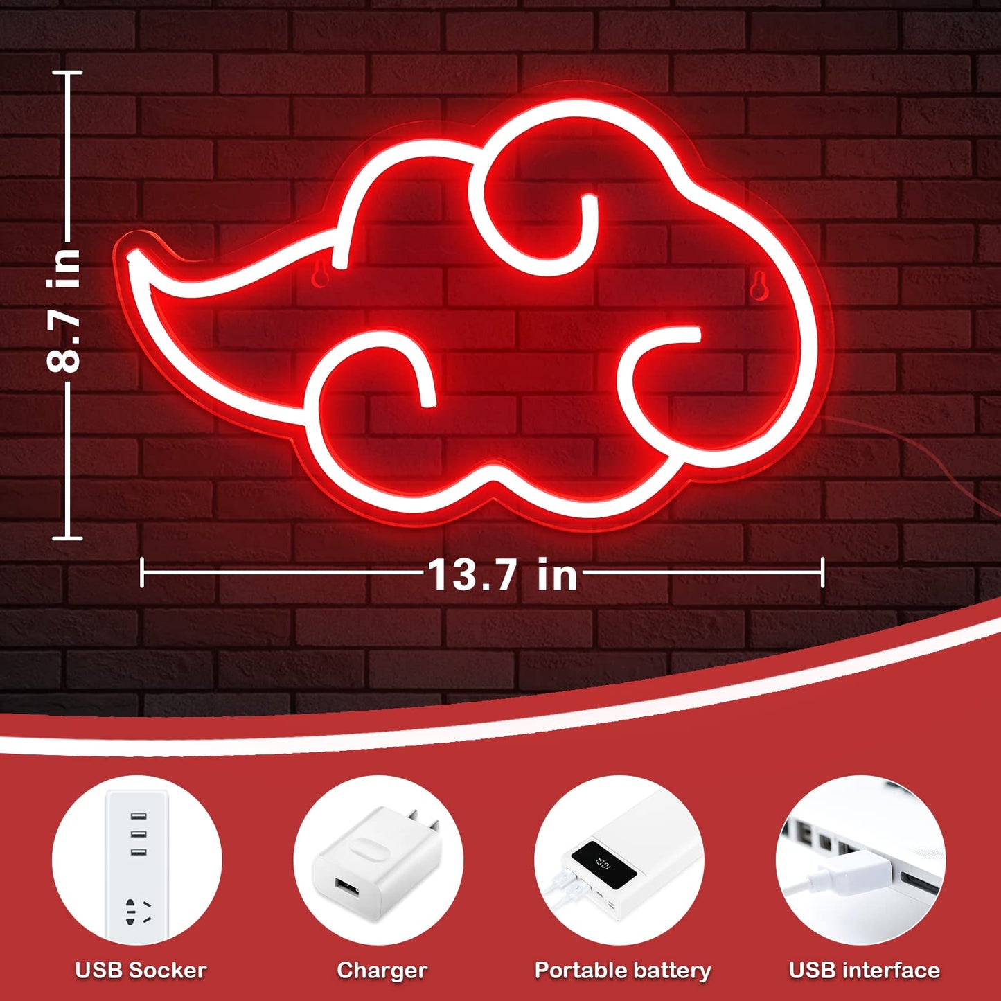 Cloud Anime Neon Light