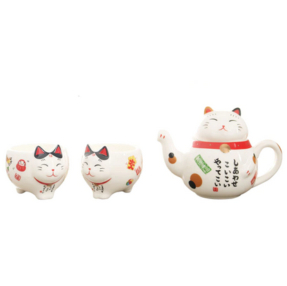 Lucky Cat Tea Set Aino