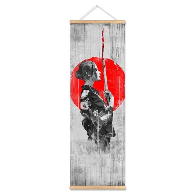 Canvas Samurai 3 - 20X60cm (7.8x23.6) - Canvas Picture