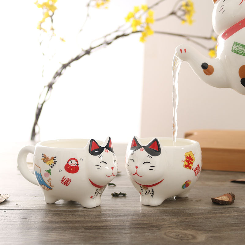 Lucky Cat Tea Set Aino