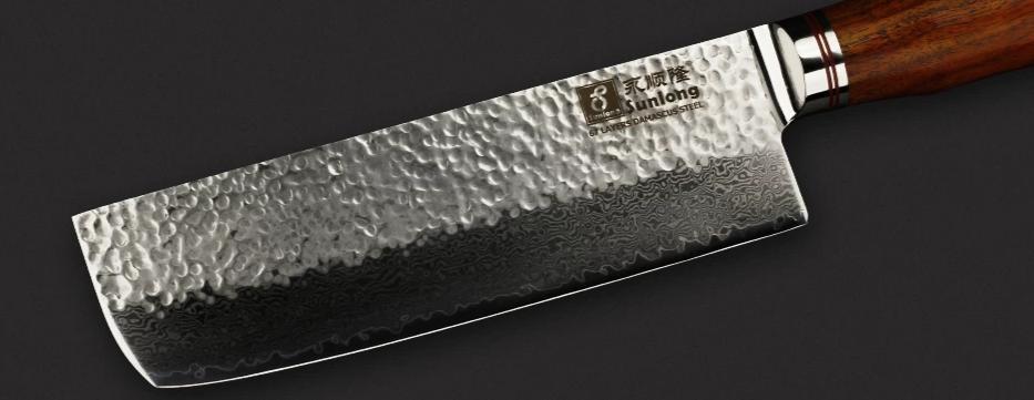 Cuchillo de Damasco Nakiri Aomori