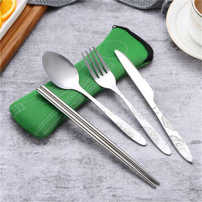 Chopsticks, Knife, Spoon and Fork Set Kimetsu ( 8 colors)