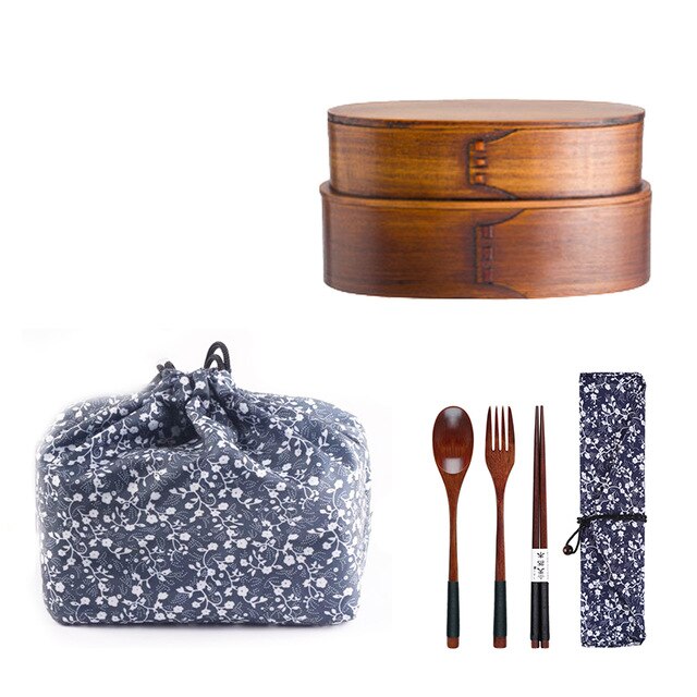 2 Bentos and Cutlery Set Ayakura
