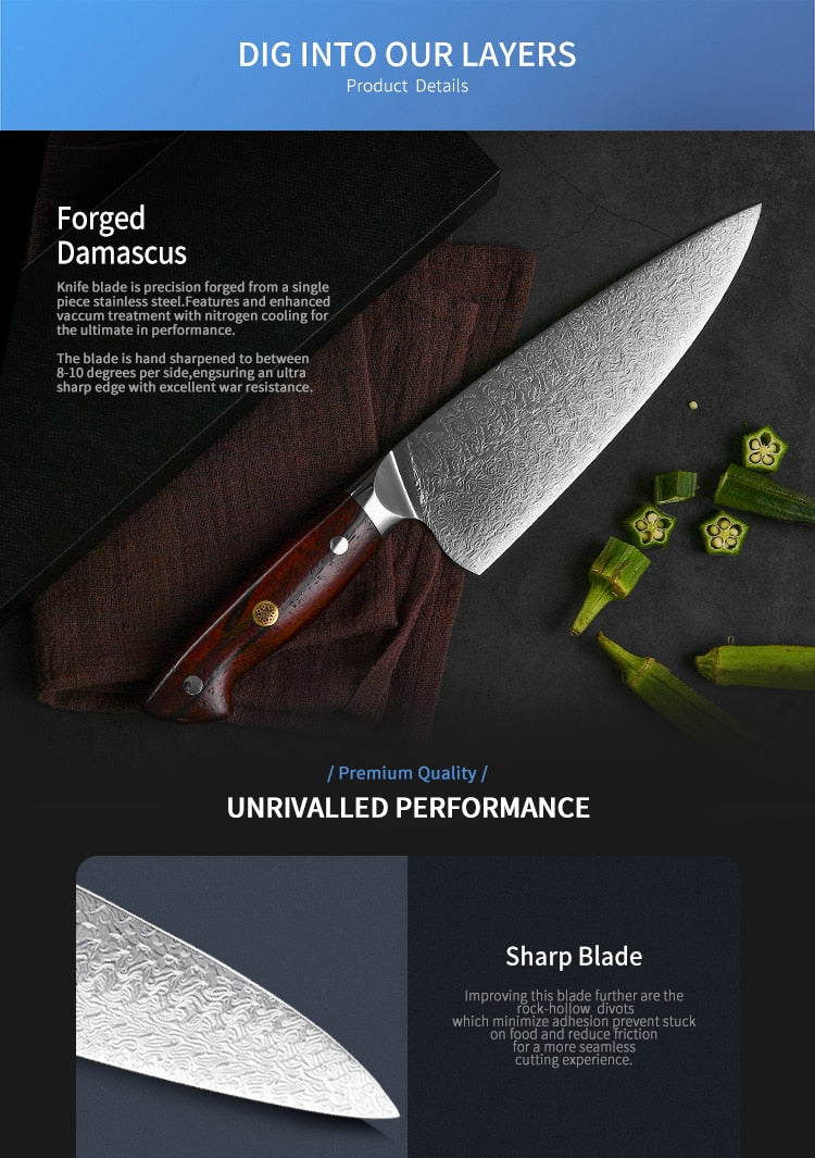 Cuchillo de Cocina Damasco Izumo