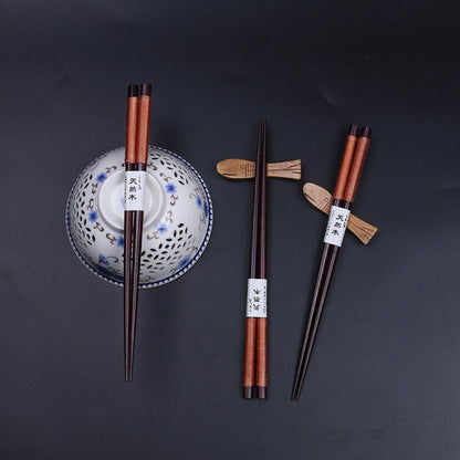 4 pairs of Chopsticks and Chopsticks Holders Set Honancho