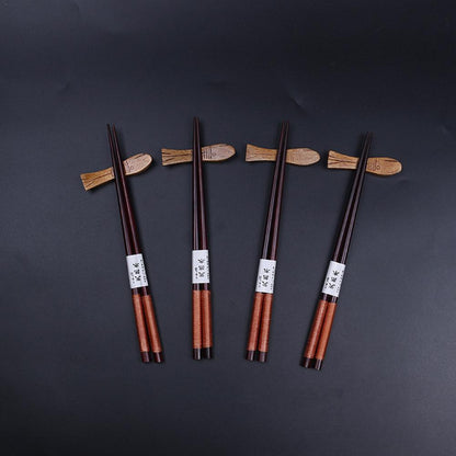 4 pairs of Chopsticks and Chopsticks Holders Set Honancho