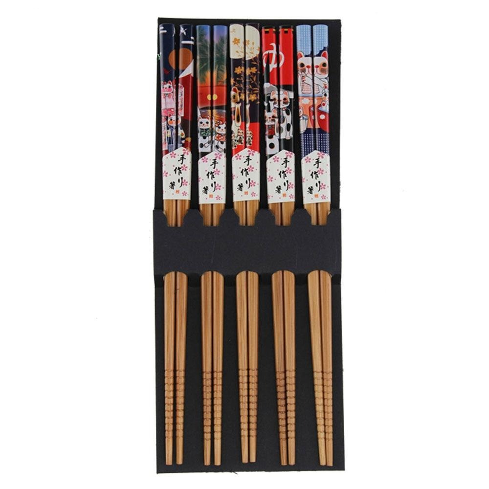 5 Pairs of Chopsticks Set Alcock (15 Colors)