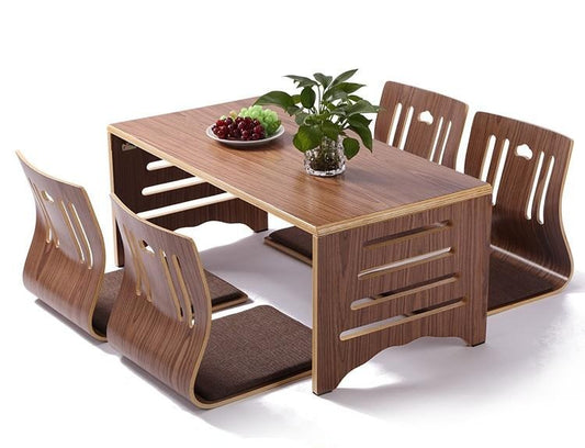 4 silla y mesa zaisu sakura (2 colores)