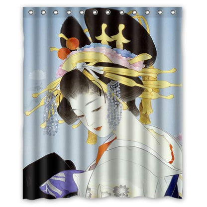 Shower Curtain Japanese Geisha II (5 sizes)
