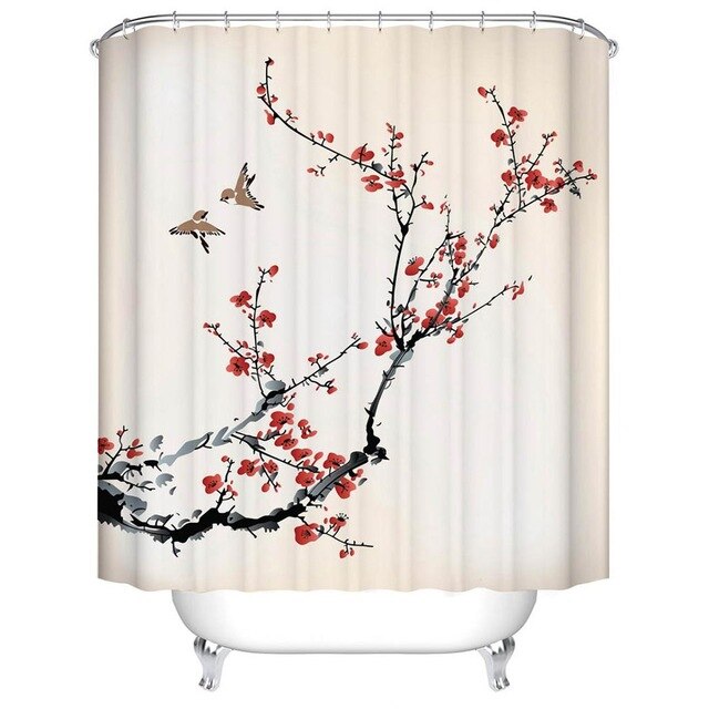 Shower Curtain Sakura in Blossom (6 Images)